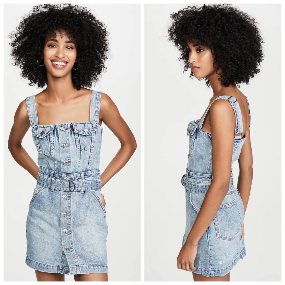 Ksubi Deejay Karma Denim Mini Dress Size XS